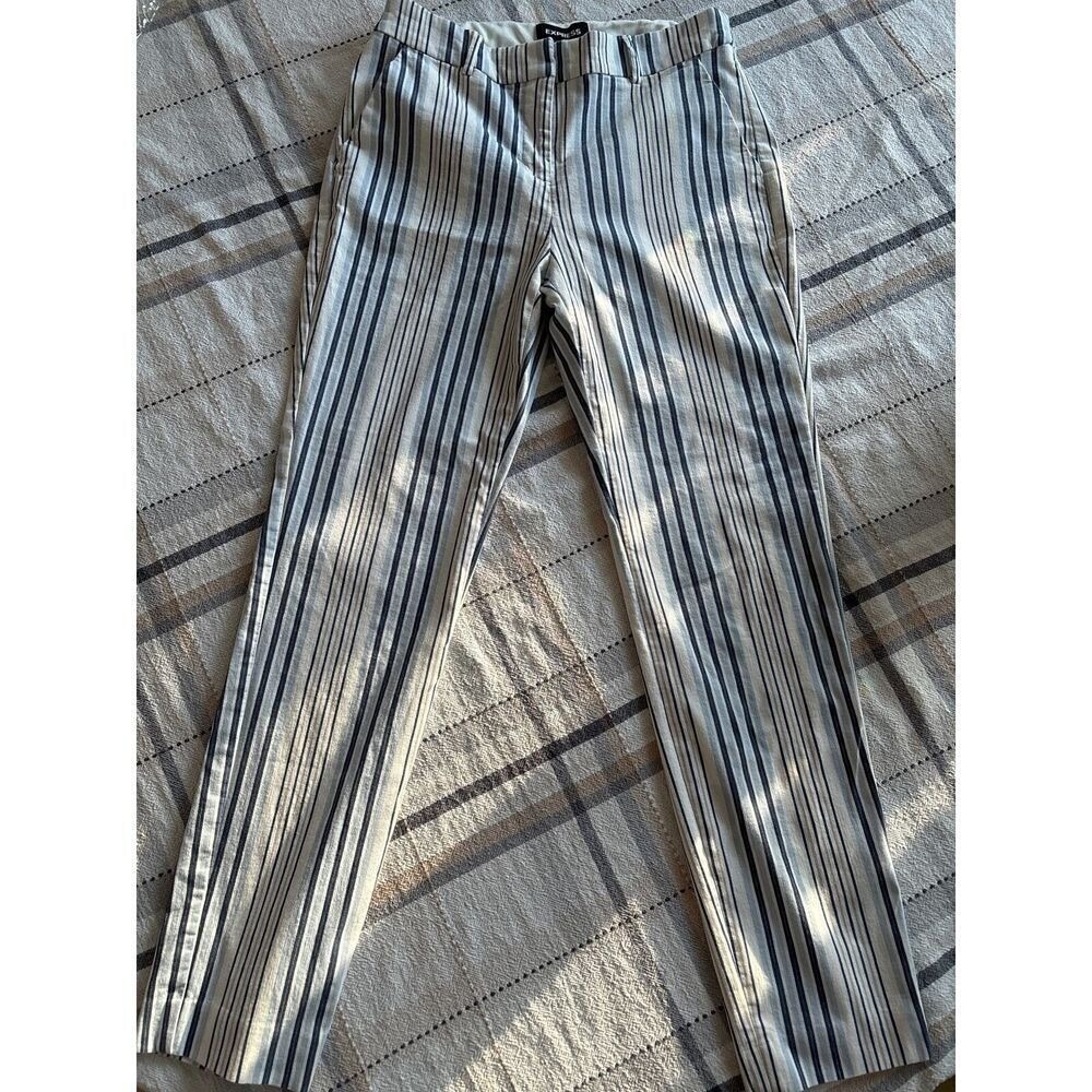 Express Columnist Ankle pants size 4R midrise cotton linen‎ blend